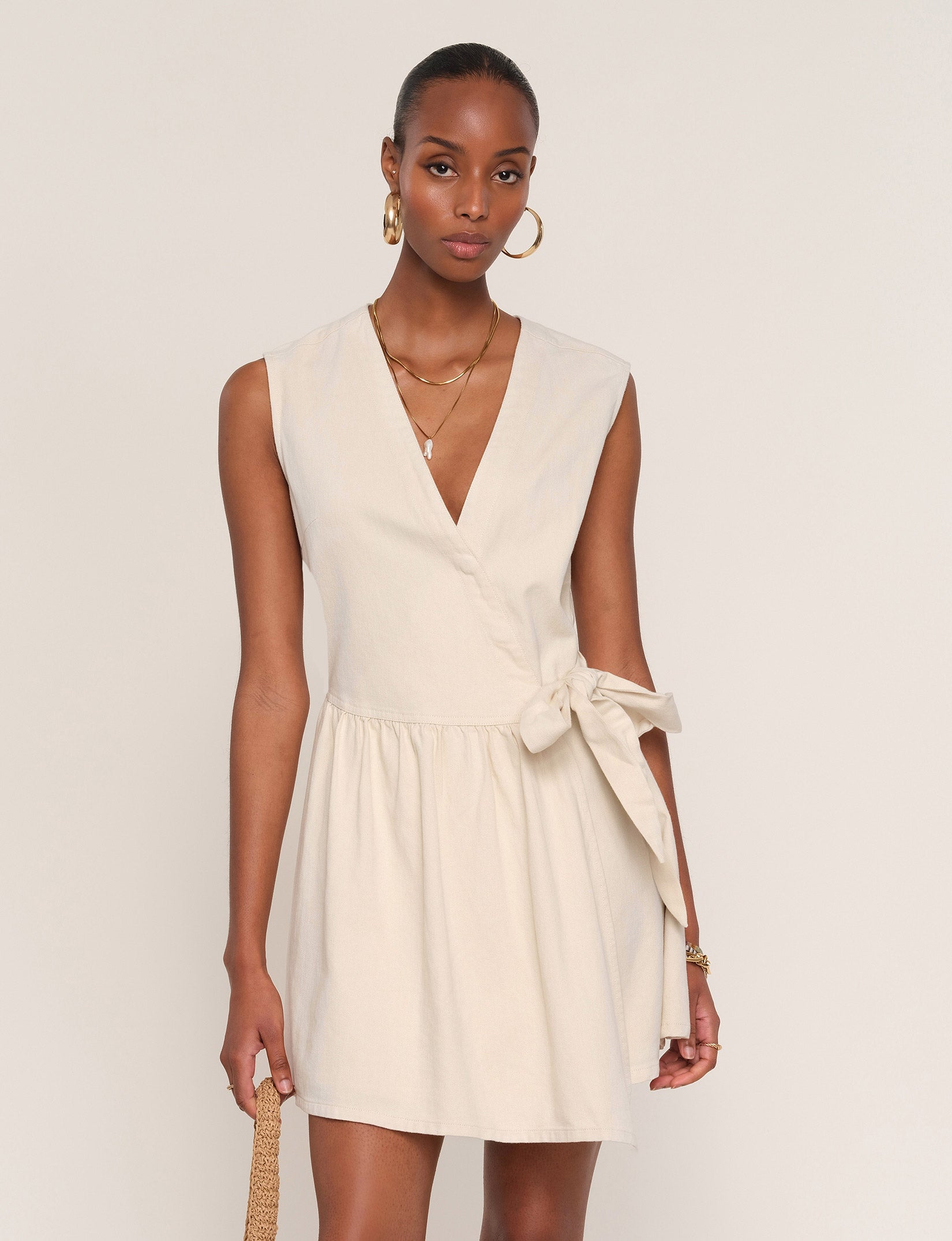 drop waist wrap dress Heartloom morisette - ecru Club Party Regular Wash Marukan Seasoned Gourmet Rice Size-US:16