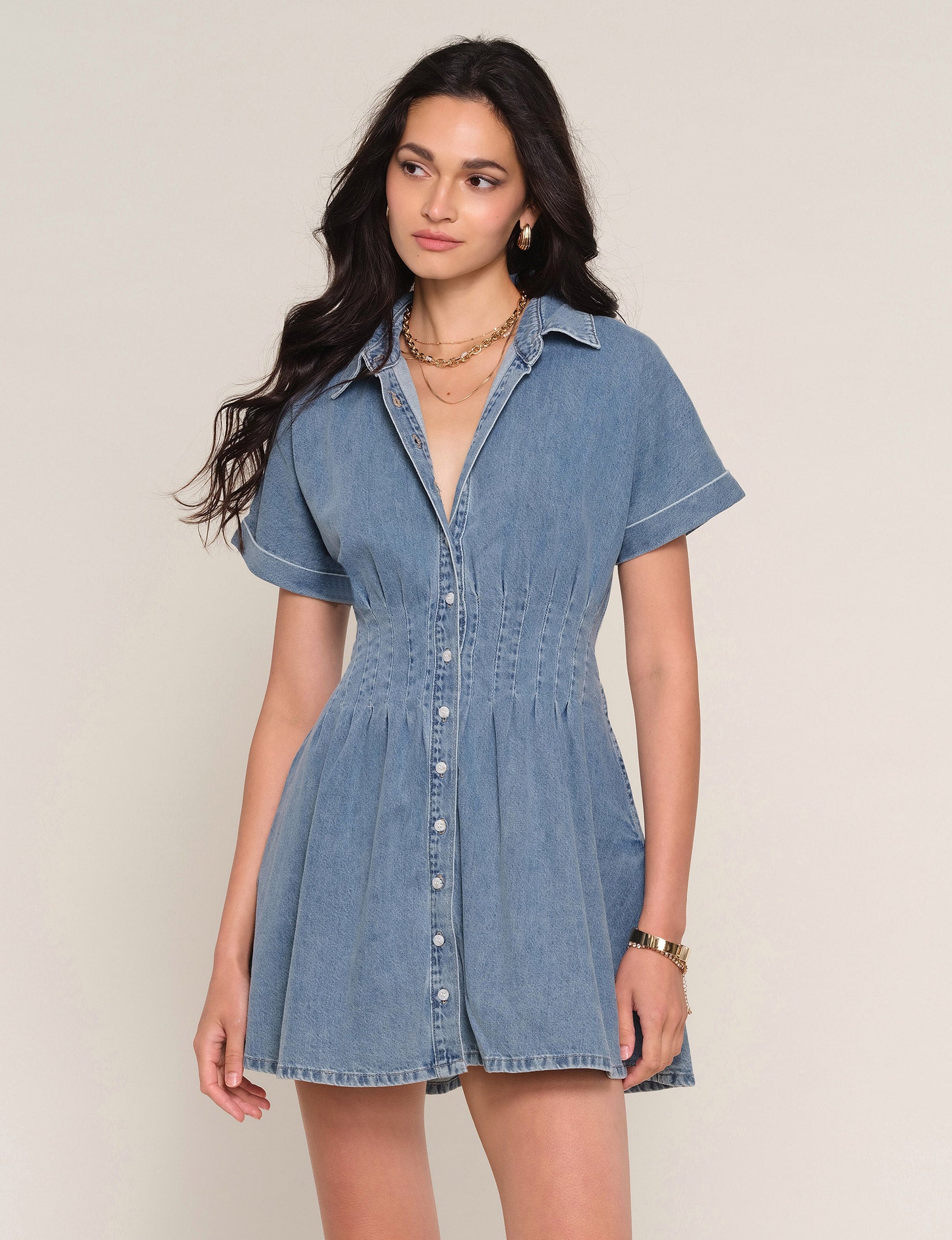 heartloom denim dress Heartloom kelton Denim dress - lake