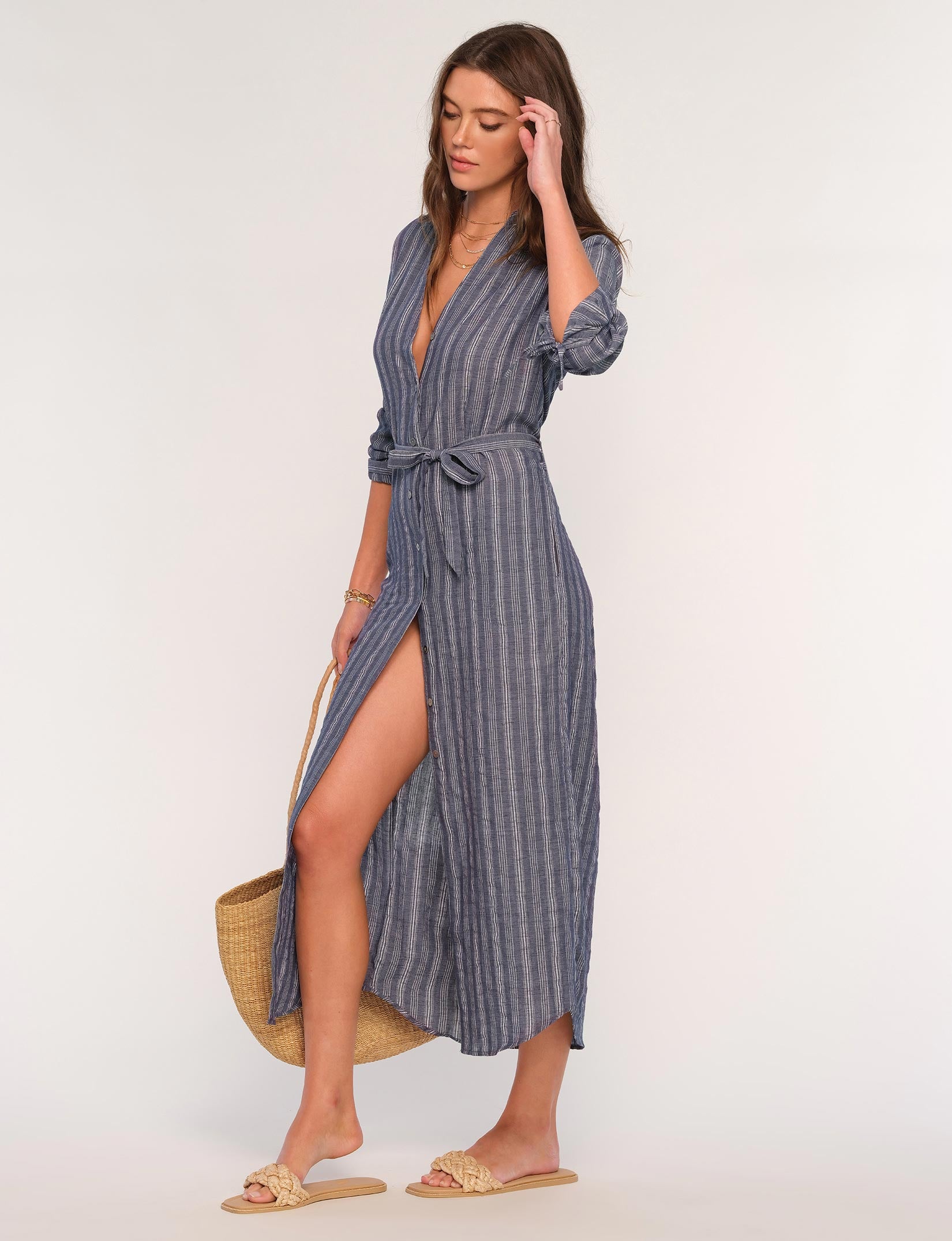 Bardot Dress M / Indigo