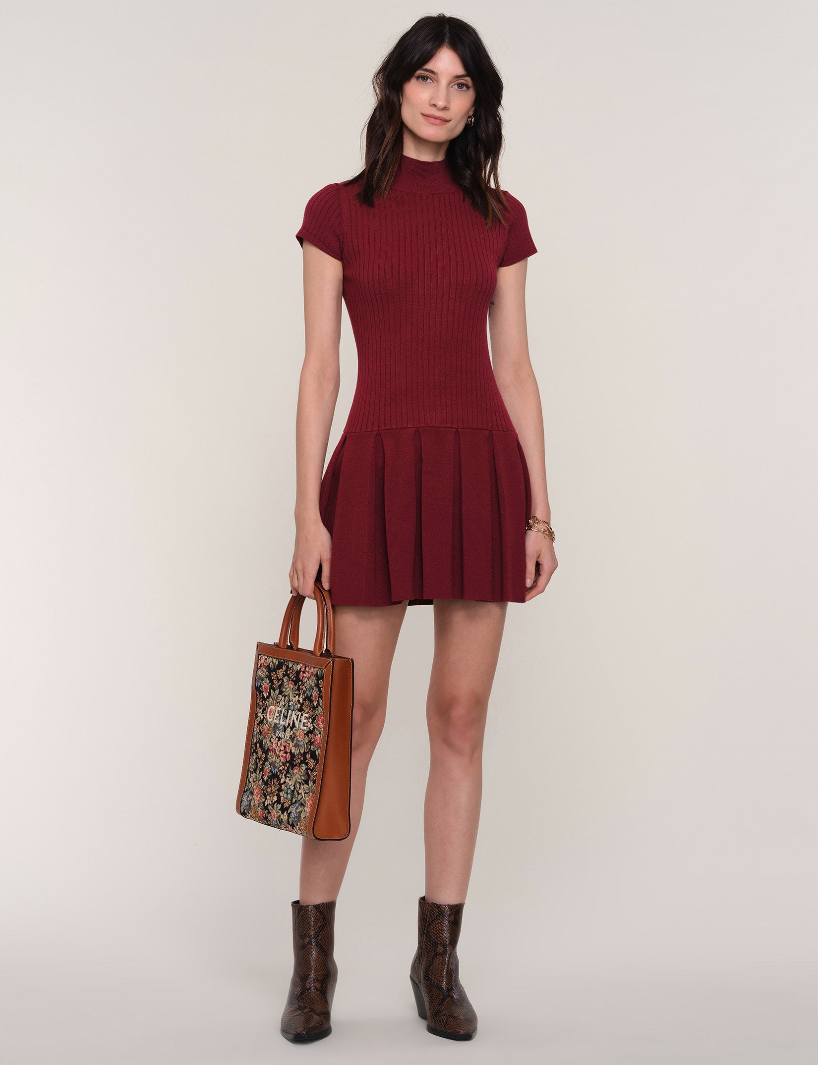 HEARTLOOM Polina Dress in Wine