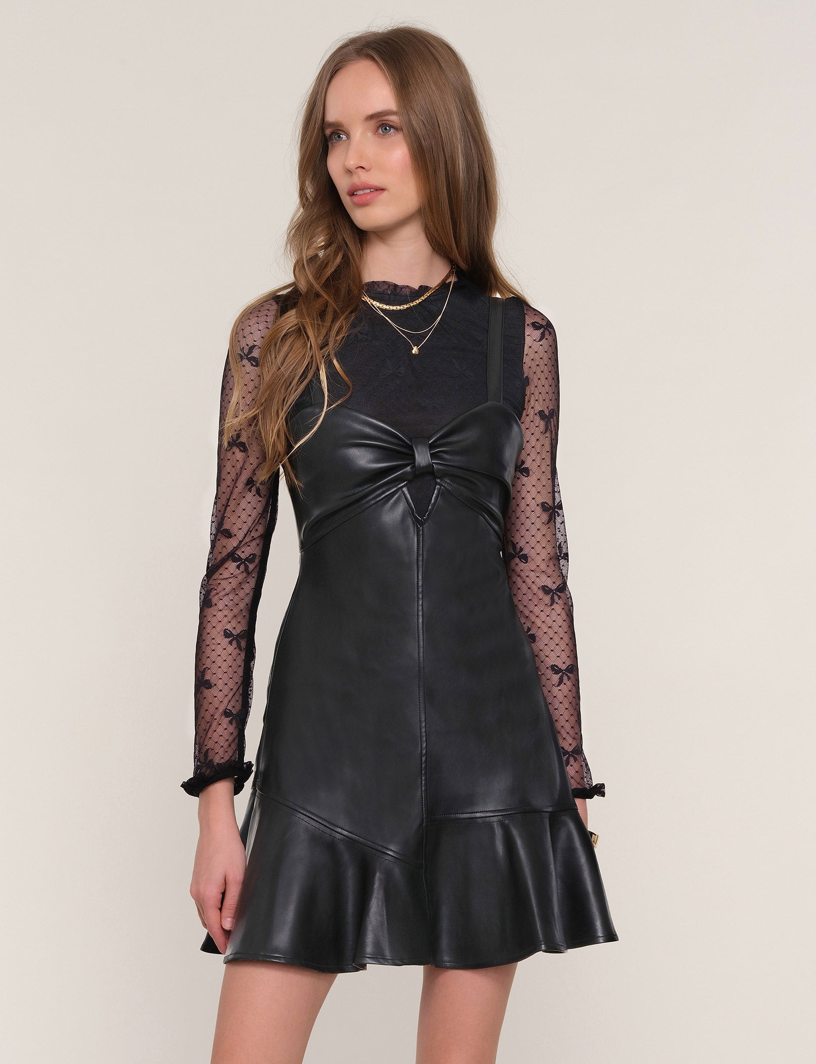 black western cocktail dress lennon dress S / Black