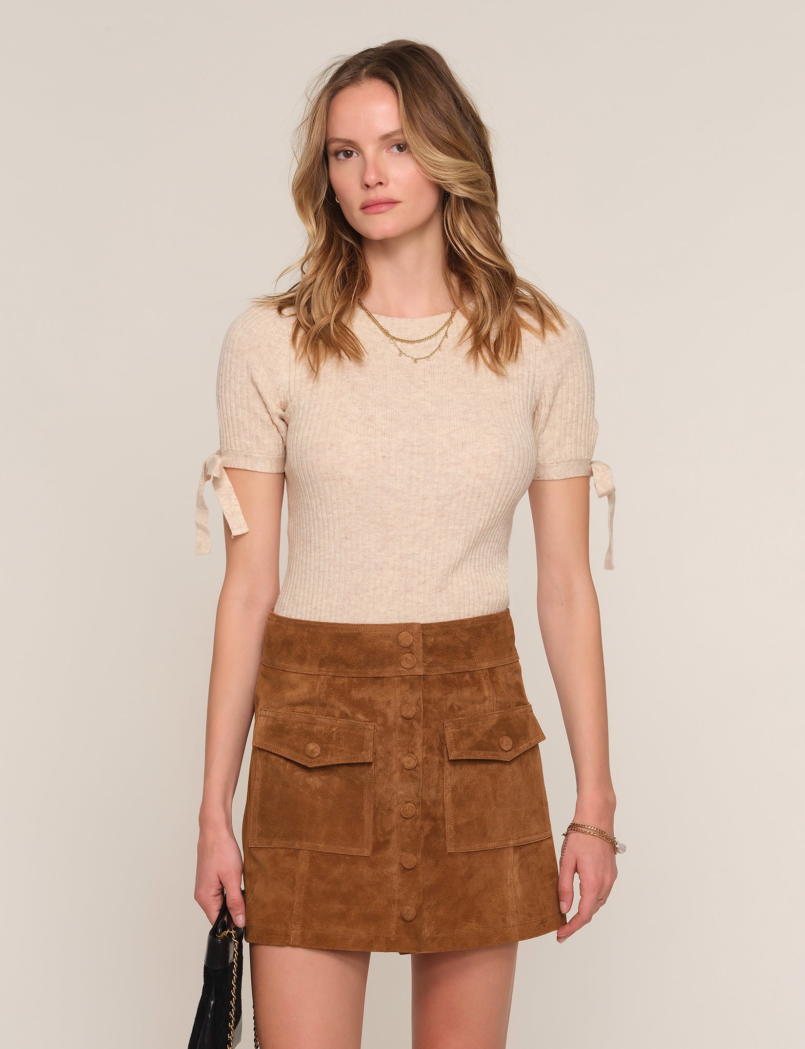 jina suede skirt