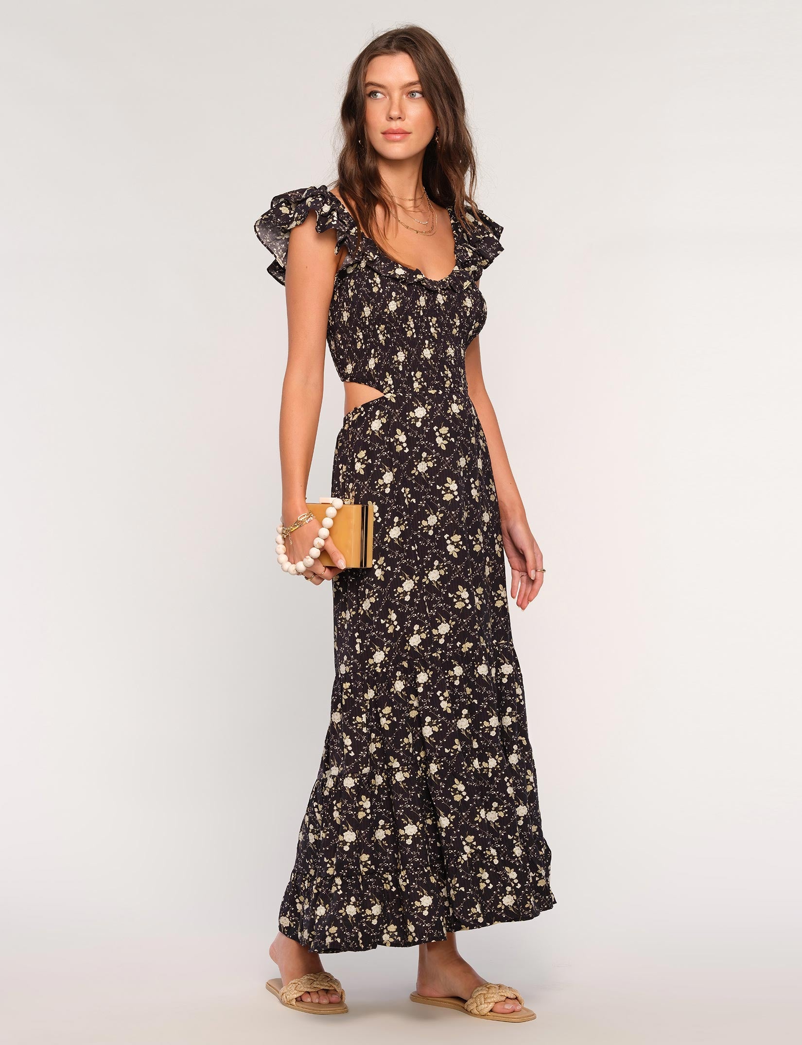 irene maxi dress Irene Green Satin Strapless Maxi Dress - Size L - Sky To Moon - Cowl Back & Ruched Elastic Strap