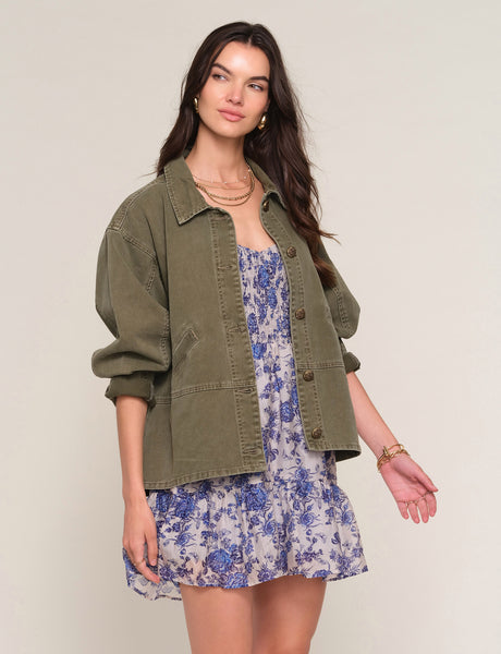 Heartloom erie jacket - women's green cotton twill