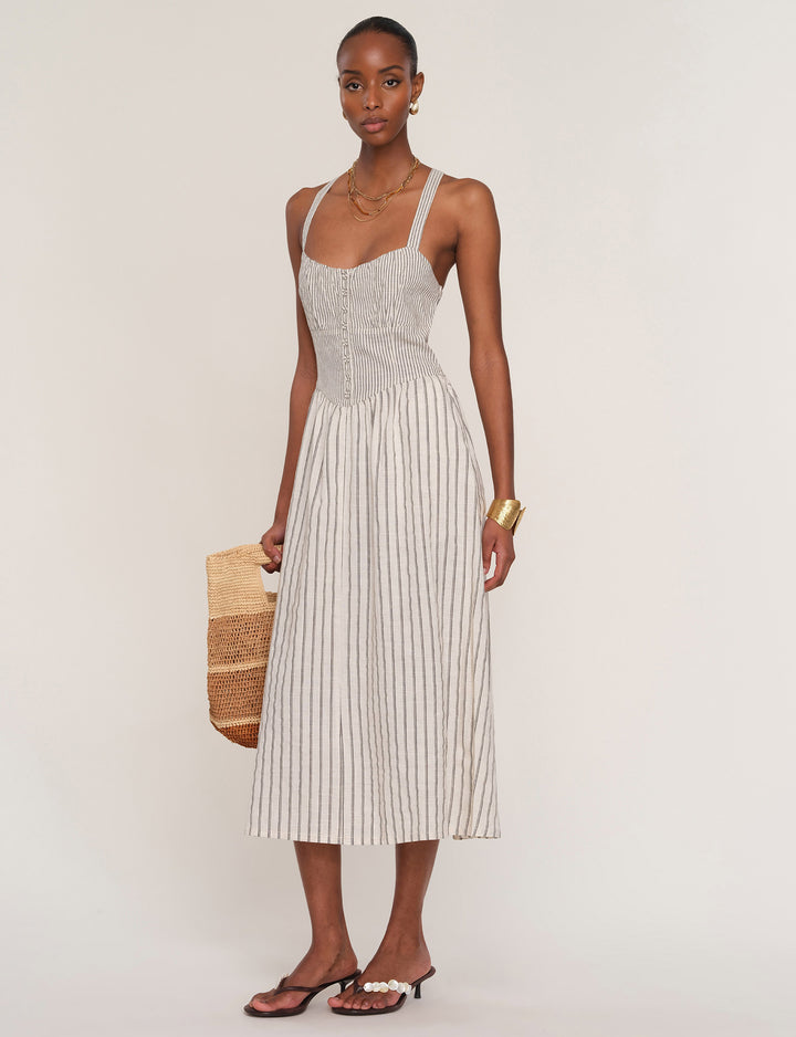 cinta dress in golden heartloom Heartloom Cinta Dress in Golden Medium New Womens Satin Midi Long Cocktail