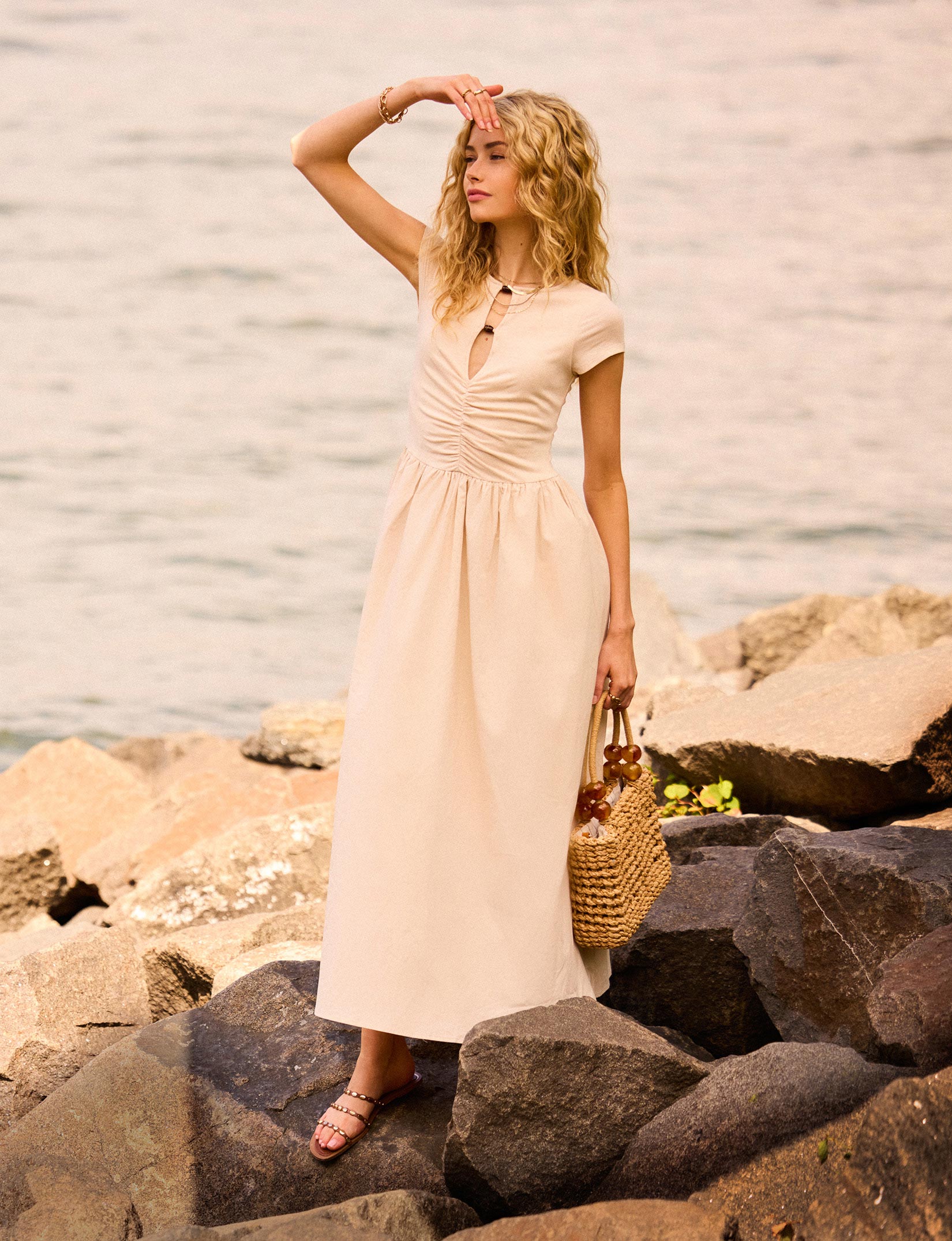 arleth dress S / putty