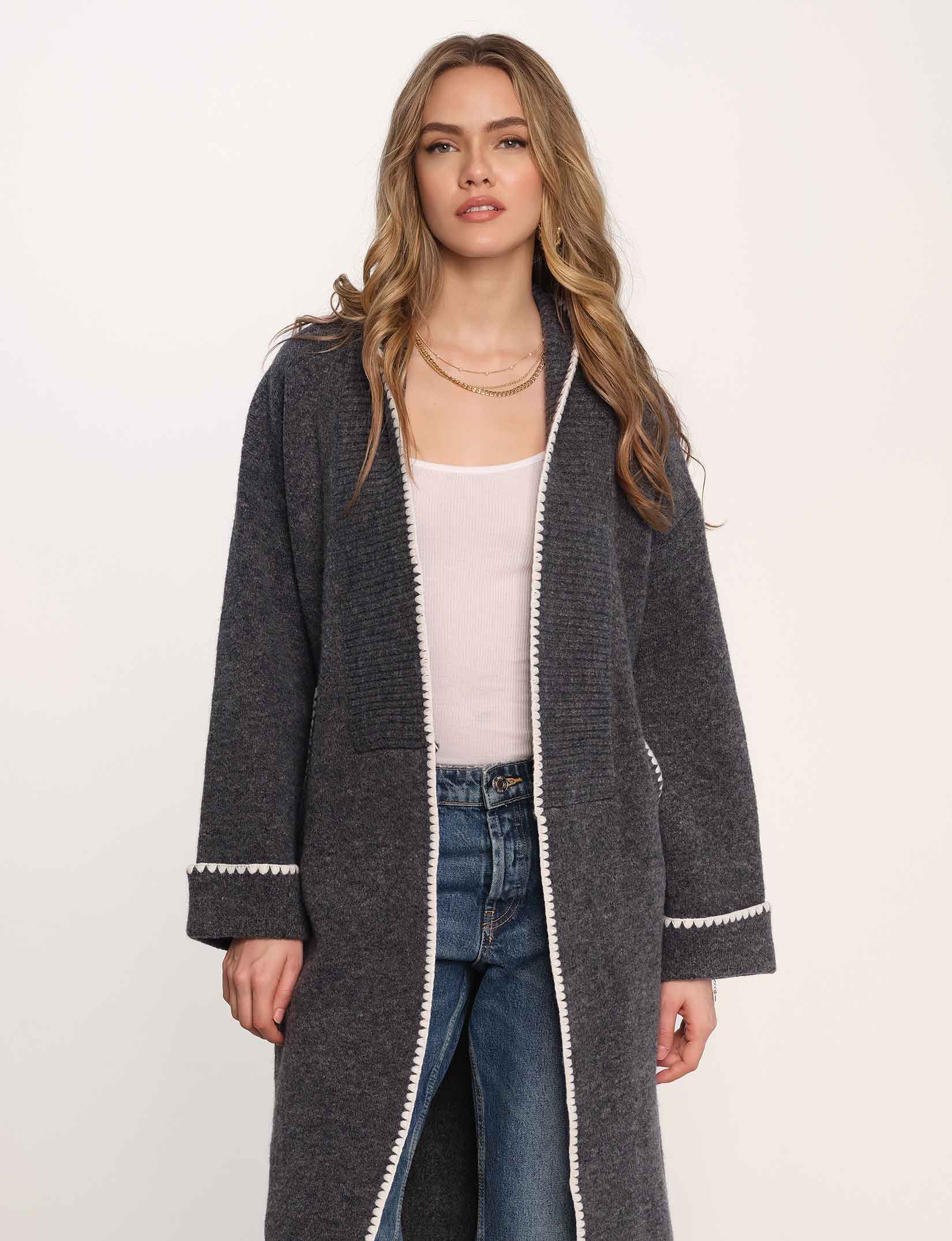 Amazon.com: UELoop Girls Cropped Cardigan Sweater 3/4 Sleeve