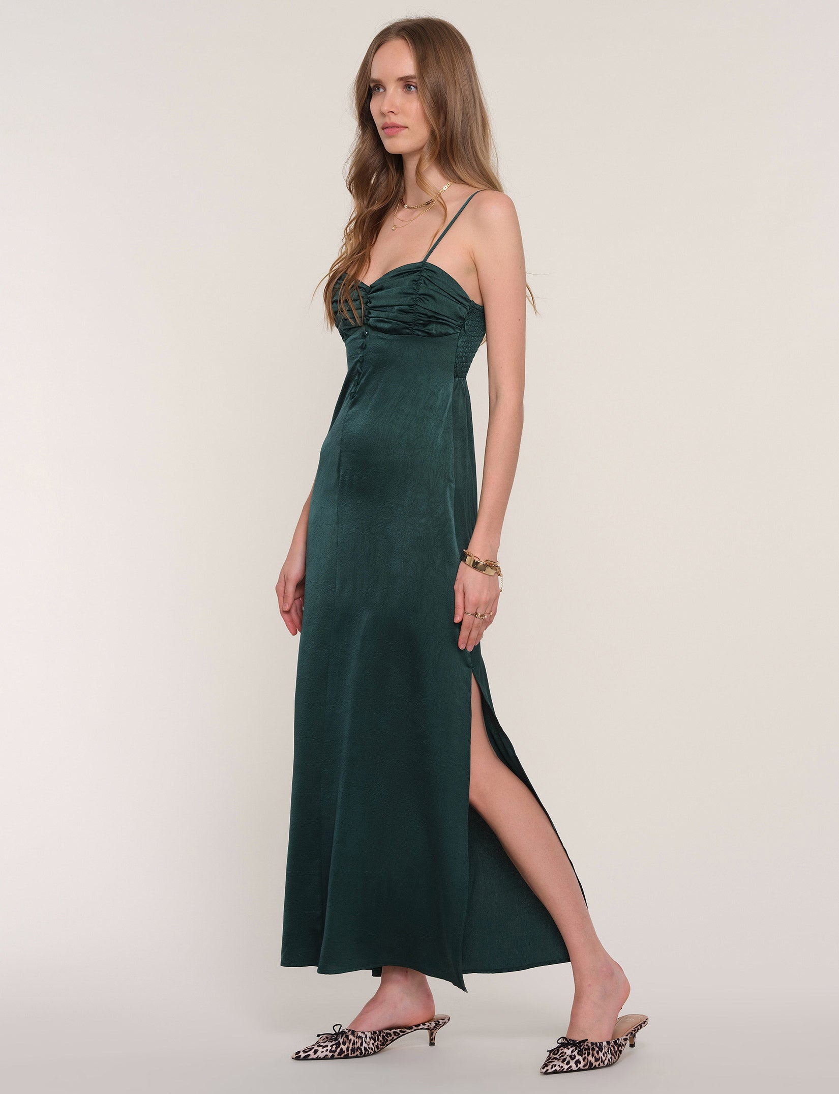 anna dress XS / pine