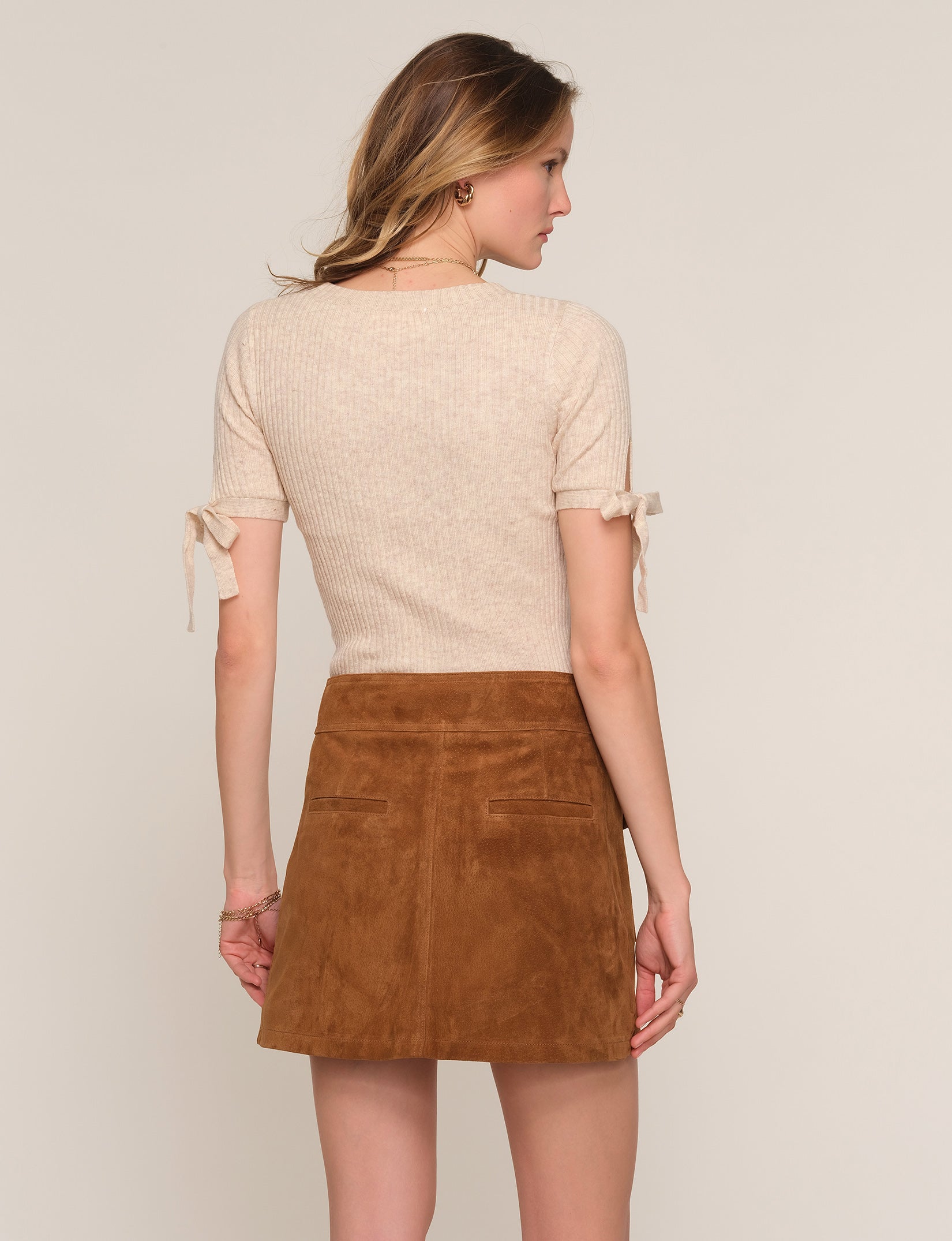 jina suede skirt
