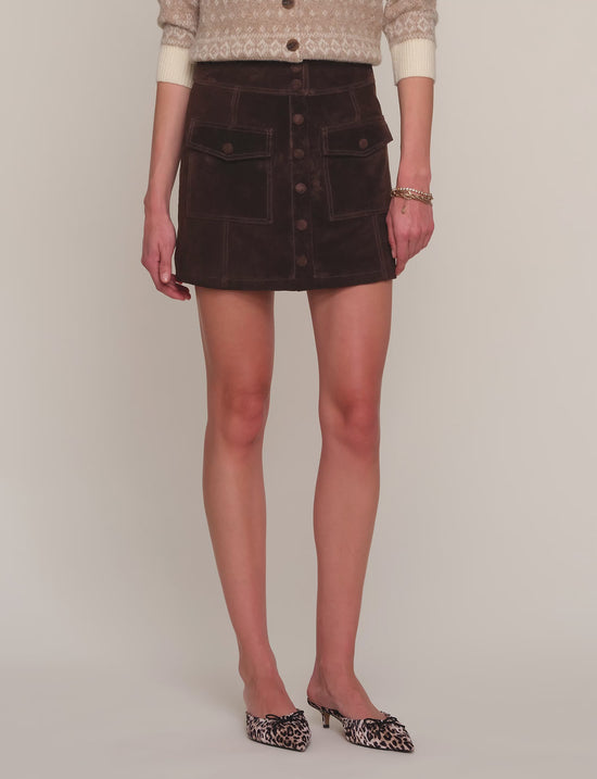 jina suede skirt