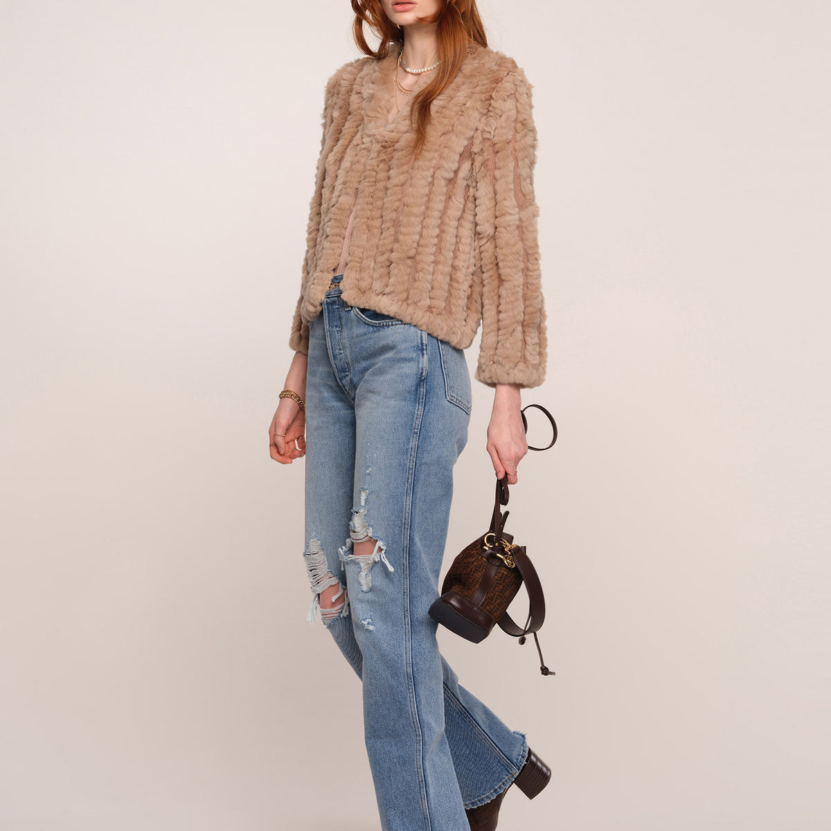 Heartloom rabbit clearance fur jacket