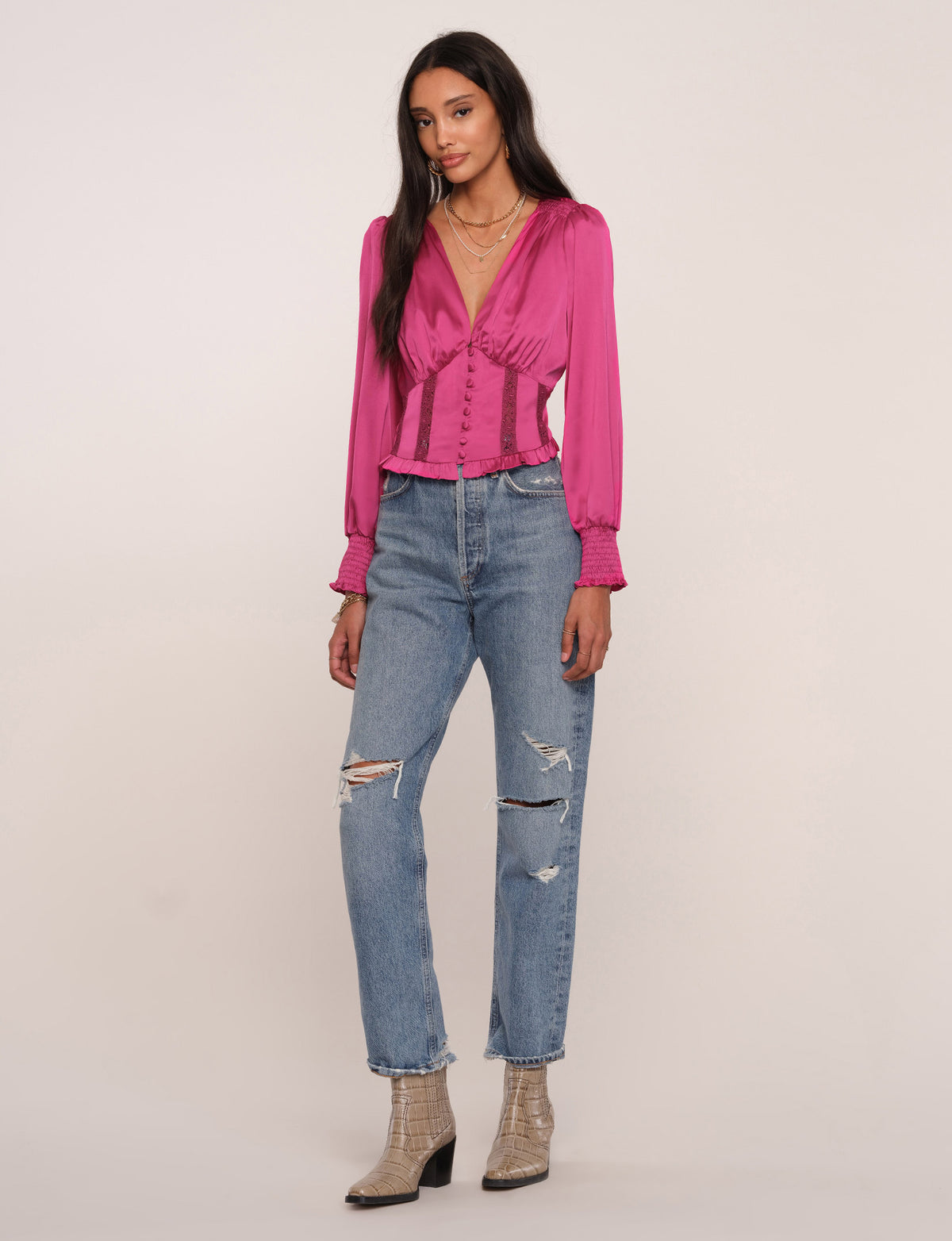 For love and lemons isabella ruched top hot sale