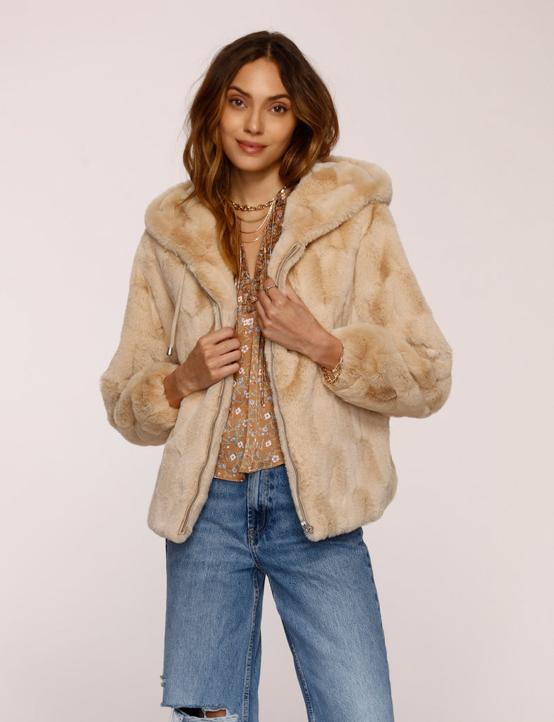 Heartloom faux fur jacket store